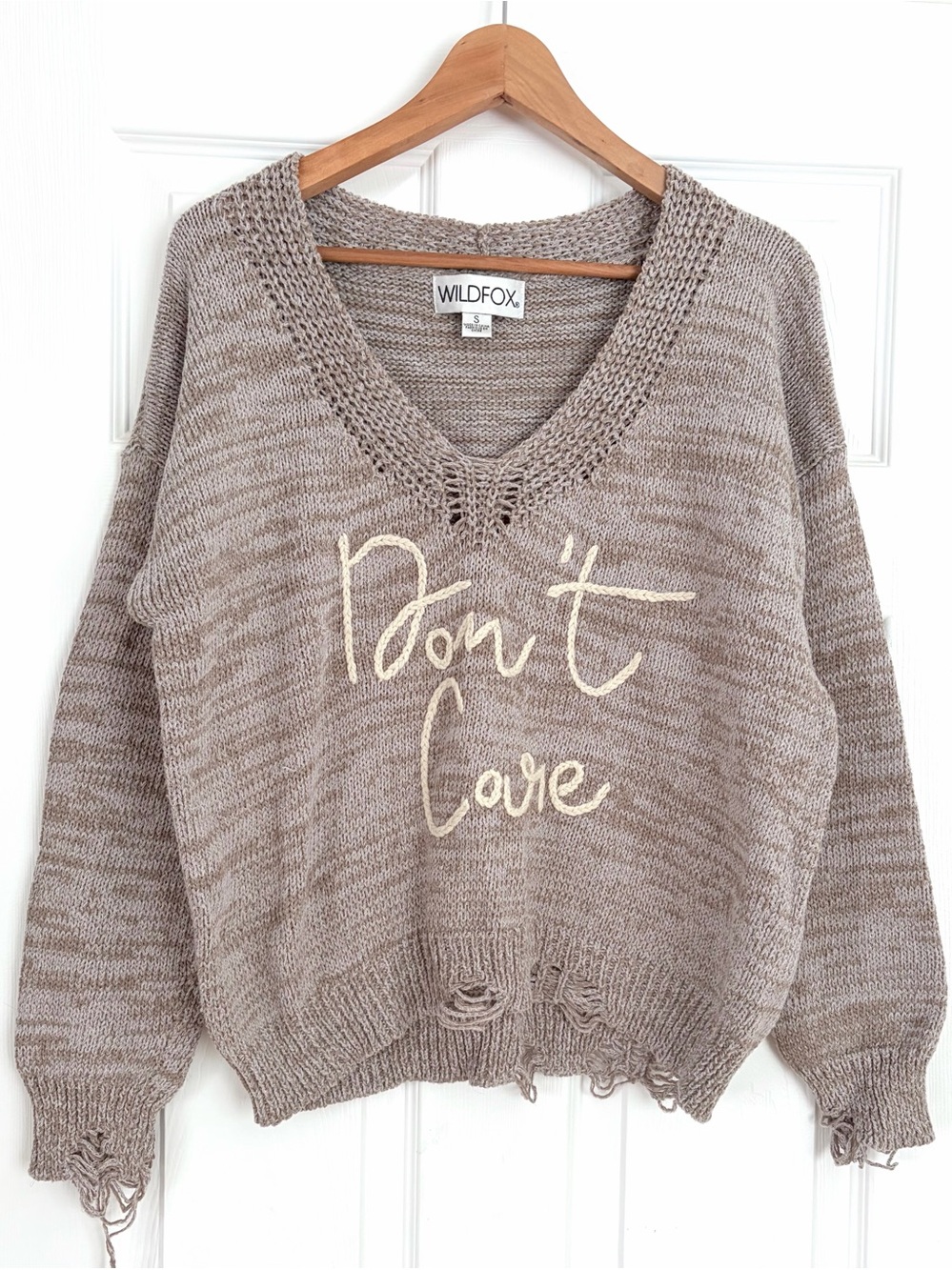 Wildfox Distressed Sweater Size S